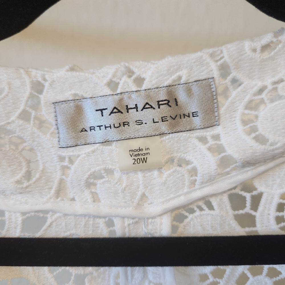 Tahari ASL White Lace Blazer 20W - Picture 3 of 3